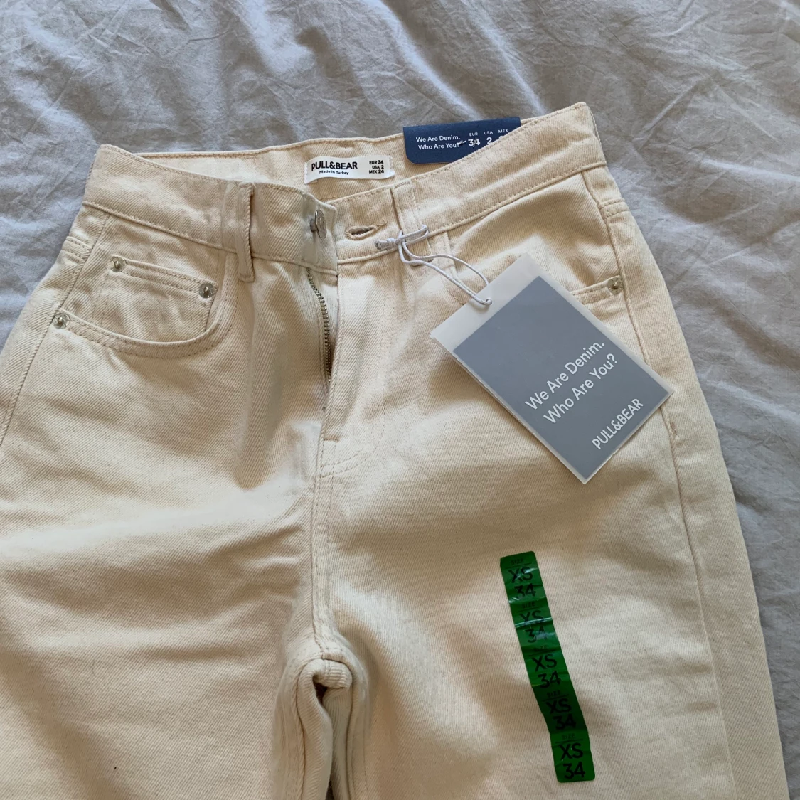 Raka jeans med slits - 91