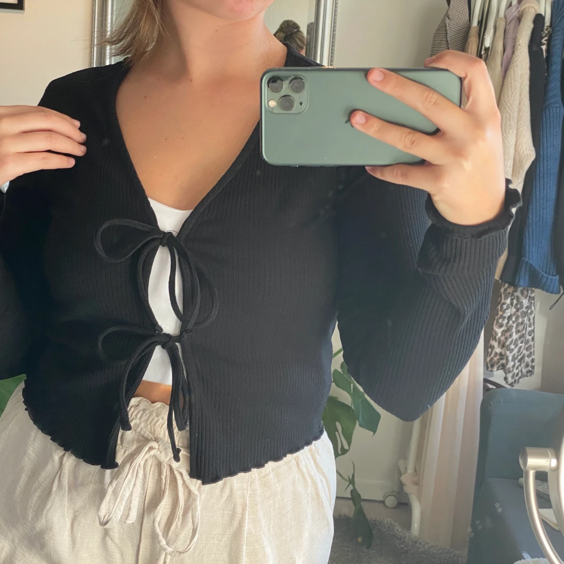 Svart knyt-tröja - 90