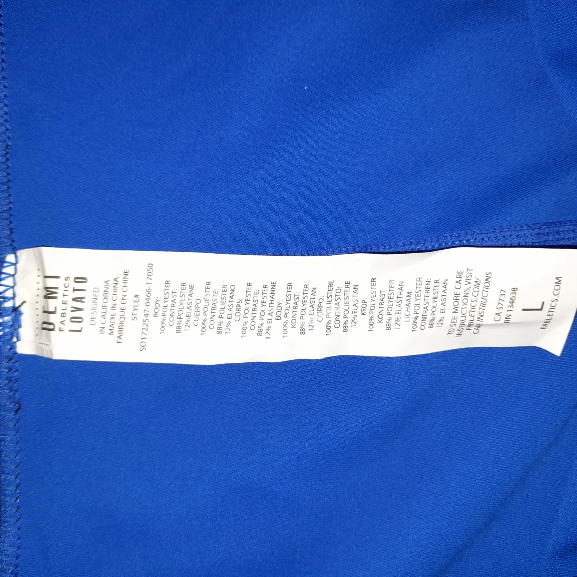 Fabletics shorts blå, Demi Lovato collection storlek L. - 91