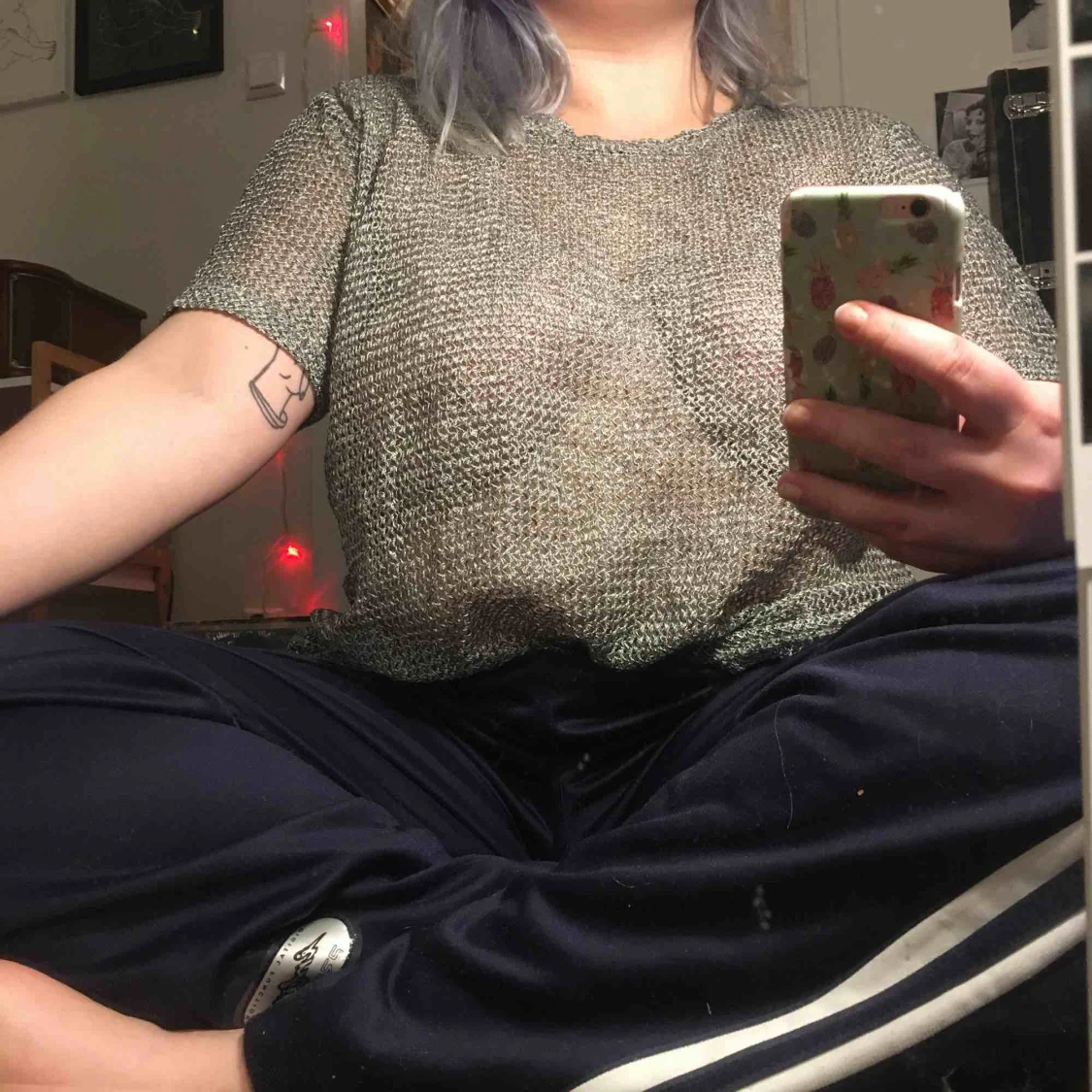 Stickad T-shirt - 90