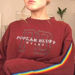 Urban outfitters Sweatshirt - Säljer min supersnygga tröja från Urban outfitters! Plagget är alltså vintage! I ryggen står det XL men eftersom att det är omgjort skulle jag säga att det passar S/M!❤️