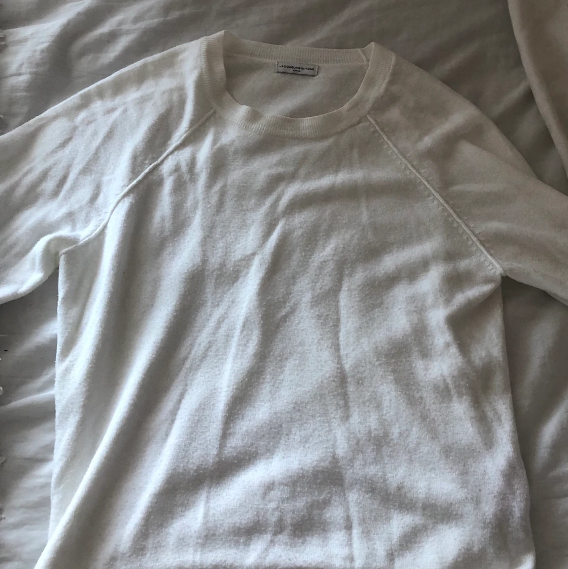 Vit stickad tröja - 90