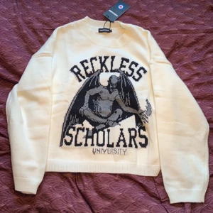Reckless scholars knit  - As nice reckless scholars knit i storlek L. LÄTT en av mina favorit tröjor säljer den pågrund av att jag inte använder den så mycket och har bara använt den 2 gånger. 