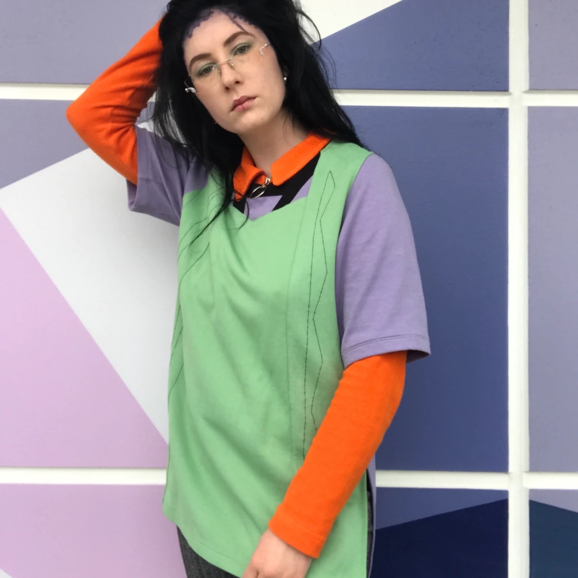 Orange frotté tröja