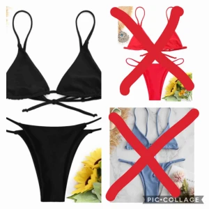  - Oanvända bikinis från Zaful. 100kr styck. Beställde tyvärr fel stolek så det är därför jag säljer dom nu!  Jättefina färger, bra kvalite, alla bikinisarna har är sydda med dubbelt tyg. Köparen står för frakten!😊 OBS. Endast den svarta finns kvar❌