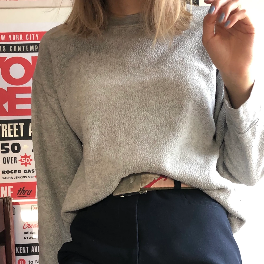 Mysig grå sweatshirt från Topshop  - 90