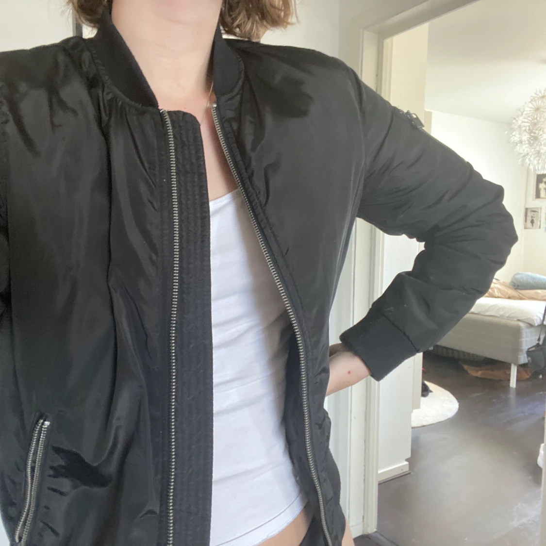 Svart bombajacka - 90