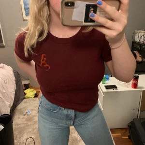 Snygg T-shirt!  - Säljer en jättefin T-shirt med ett A på bröstet ifrån carlings! Sitter superfint på kroppen och är i en höstig fin färg! Kommer ej till användning längre!