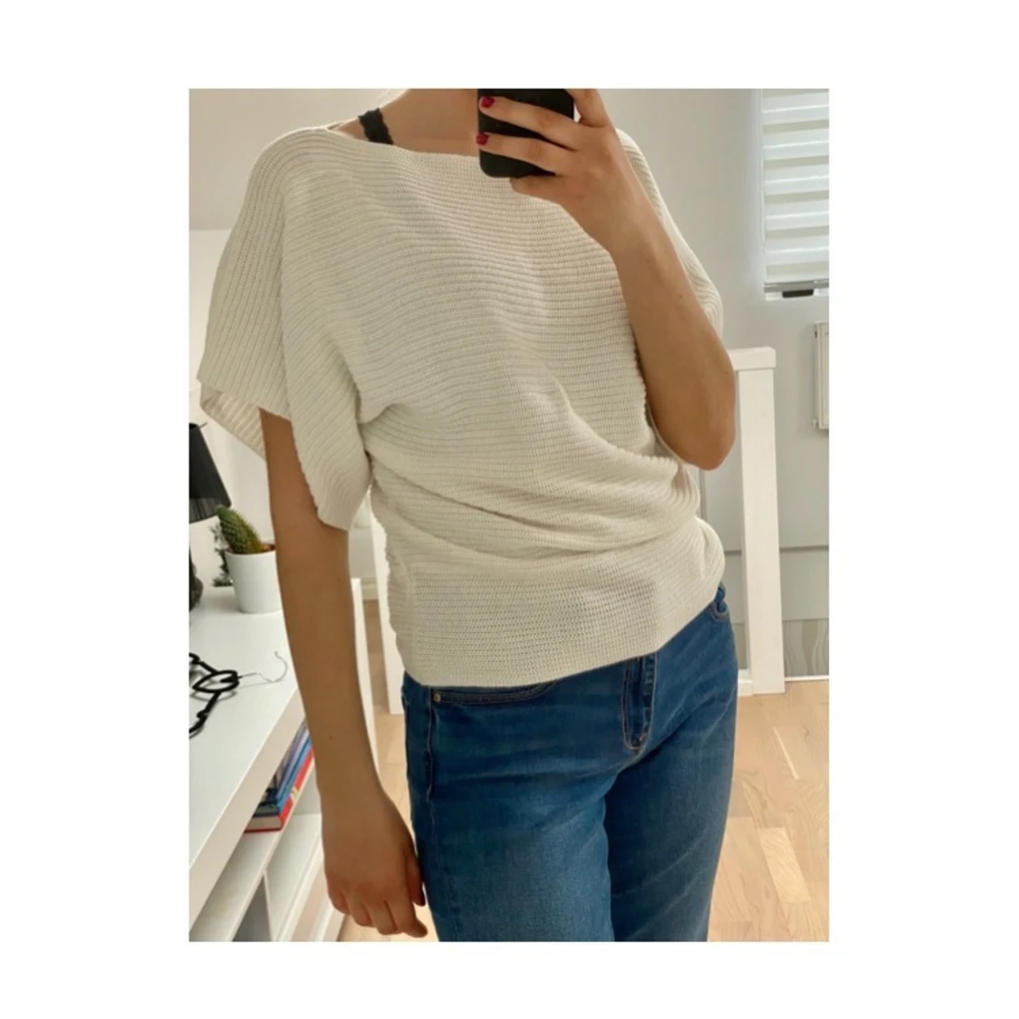 Vit skön tröja  - 90