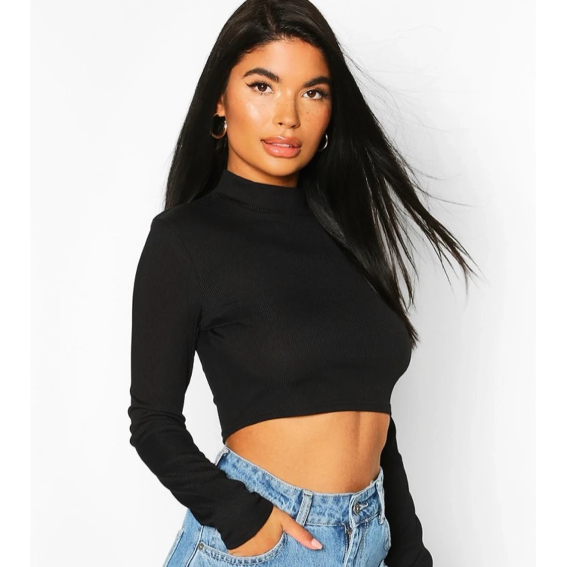 Svart Crop Top 