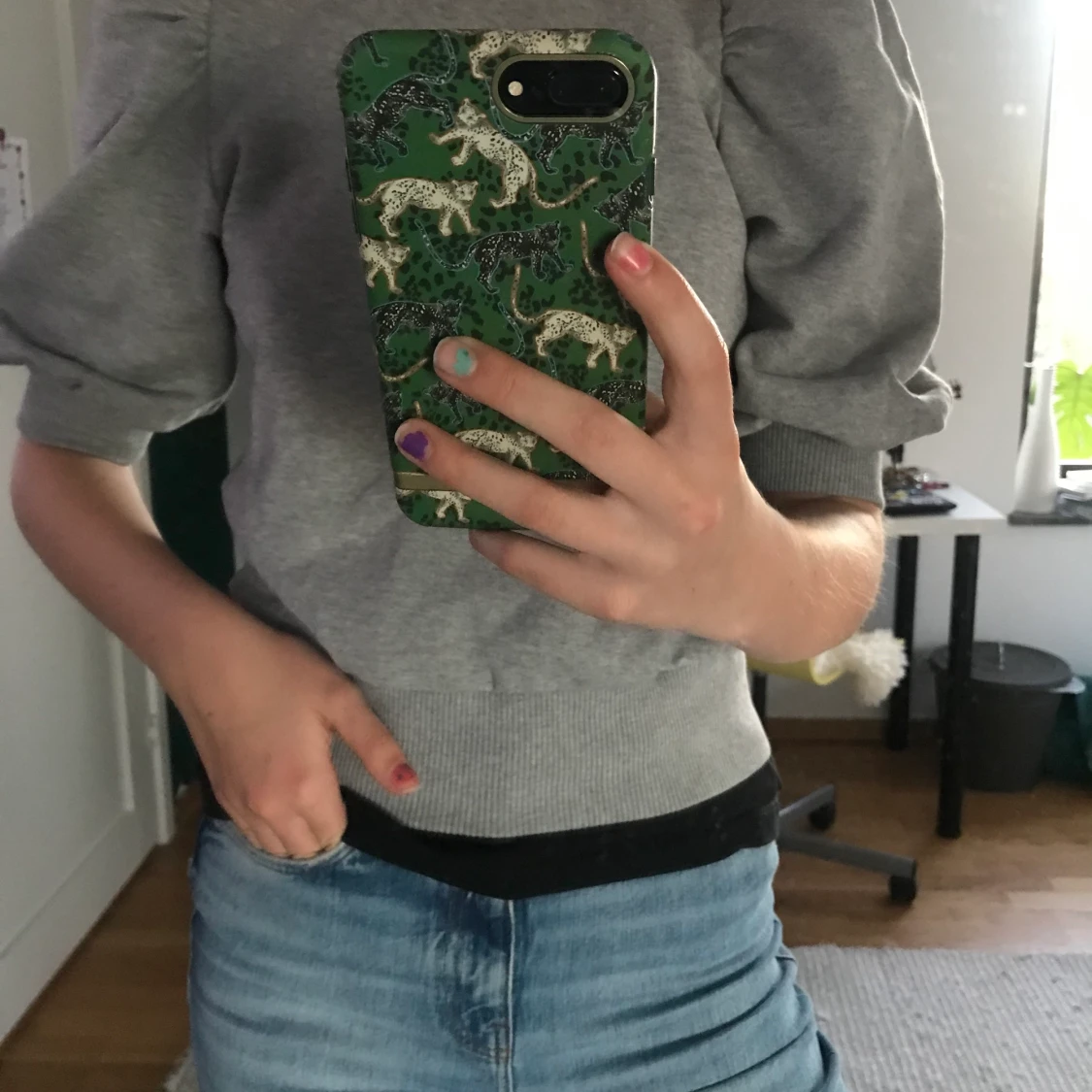 Kortärmad collegetröja