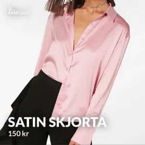 Rosa satinskjorta från gina tricot i storlek 40. Är så fin i tyget och luftig och skön att ha på sig. Har endast testat och har tyvärr inte fått någon användning av den sedan dess. 