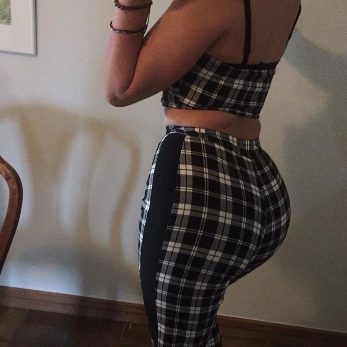 Svart och vit rutiga byxor - 27