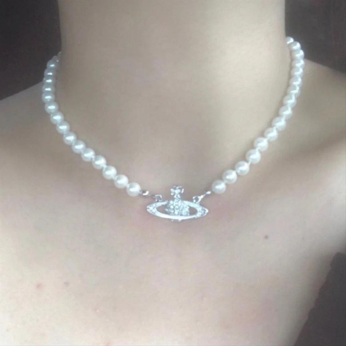 Vivienne Westwood pärlhalsband silver