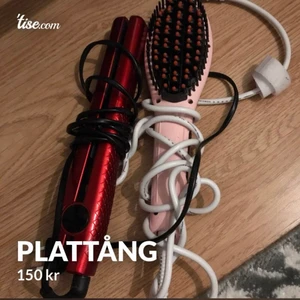 Plattång - Två jätte fina plattånger. En röd plattång och en rosa plattångs borste. Säljer dom för 100kr styck och 150kr för båda två. Frakt tillkommer! 😊 gottskick!