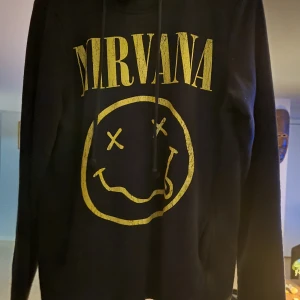 Nirvana hoodie - Nirvana hoodie från H&M. Använd få ggr, säljer för att den inte kommer till användning.💛                                                           Frakt tillkommer!