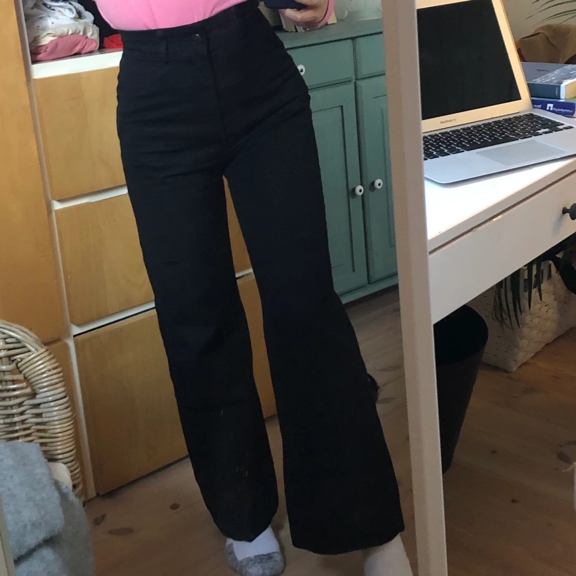 Långa svarta byxor - 90