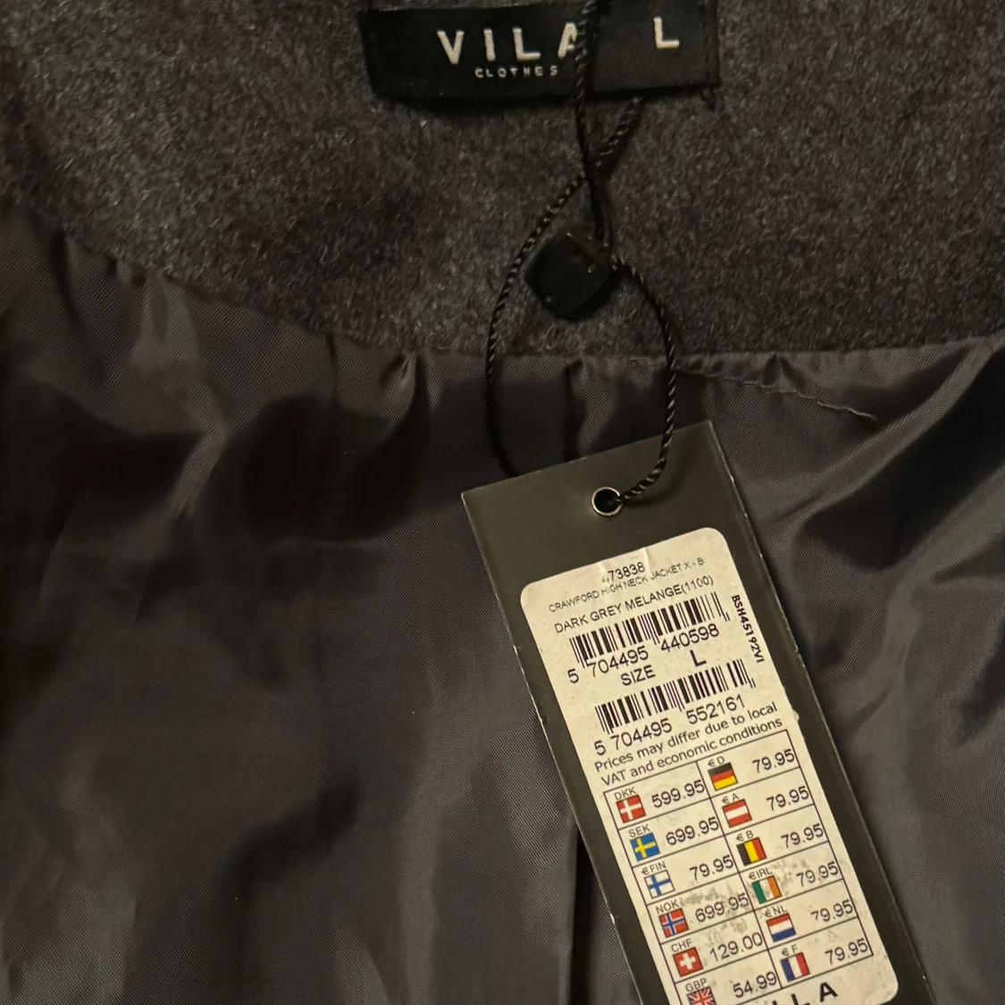 Mörkgrå kappa från Vila - 91