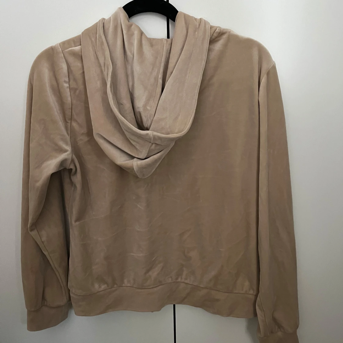 Beige hoodie med dragkedja - 91