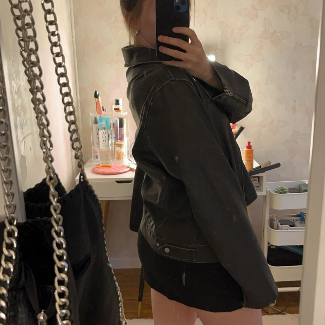 Skinn/läderjacka - 92