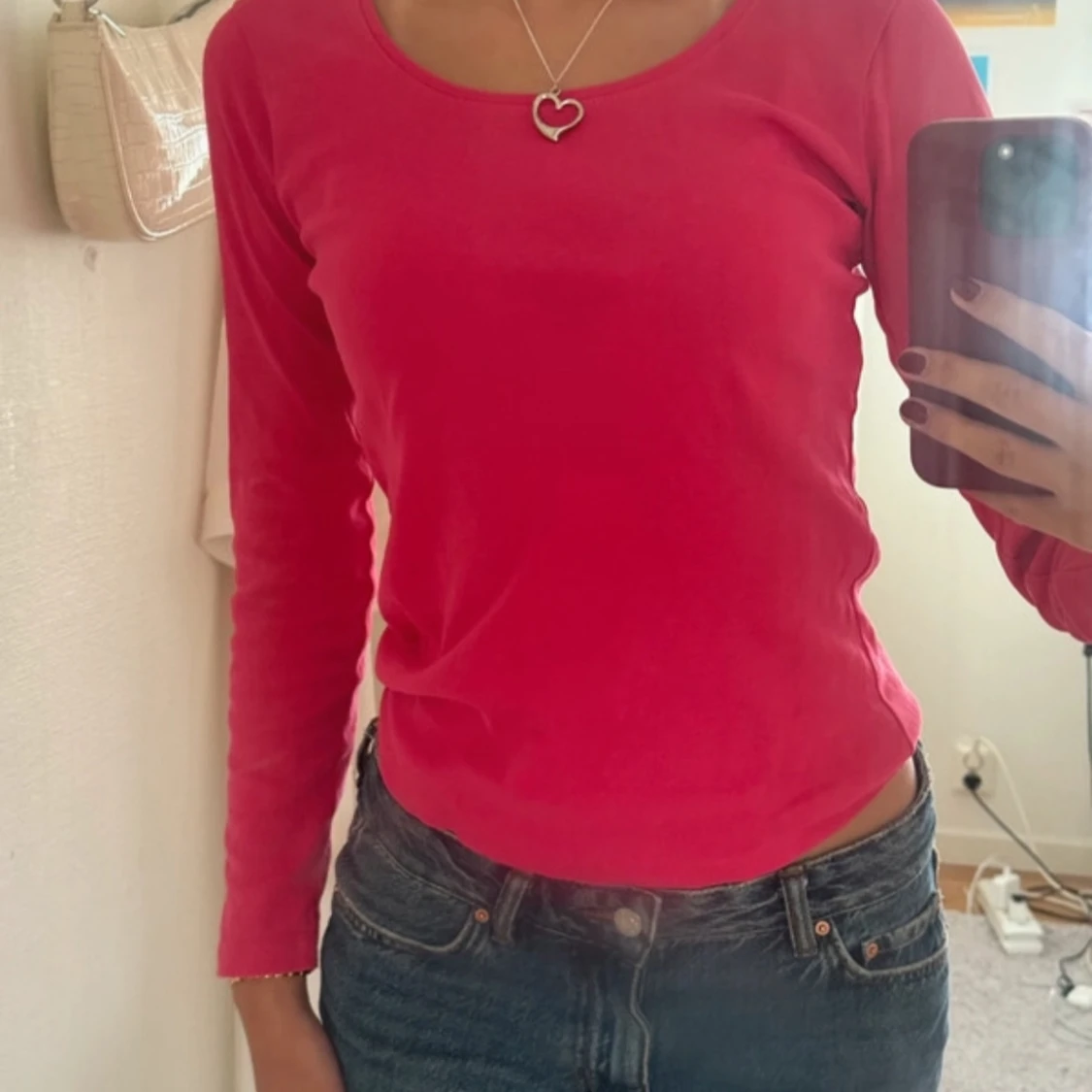 Röd/rosa tröja - 90