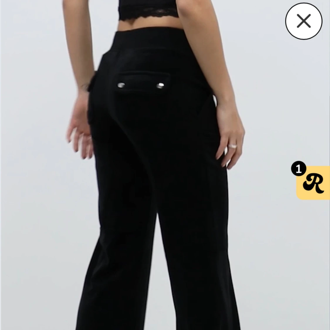 Svarta juicy byxor - 90