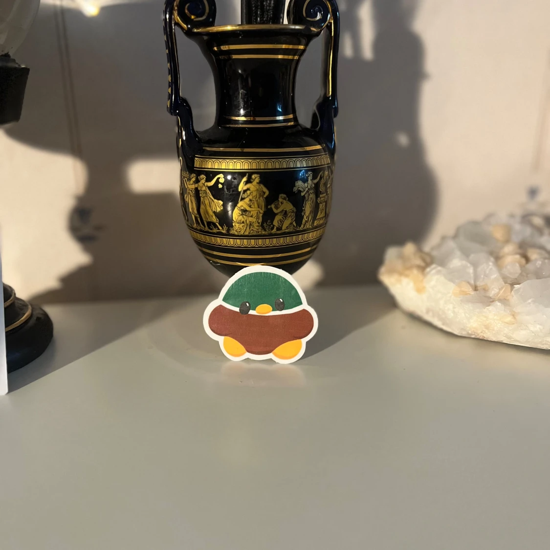 Söt klistermärke med anka