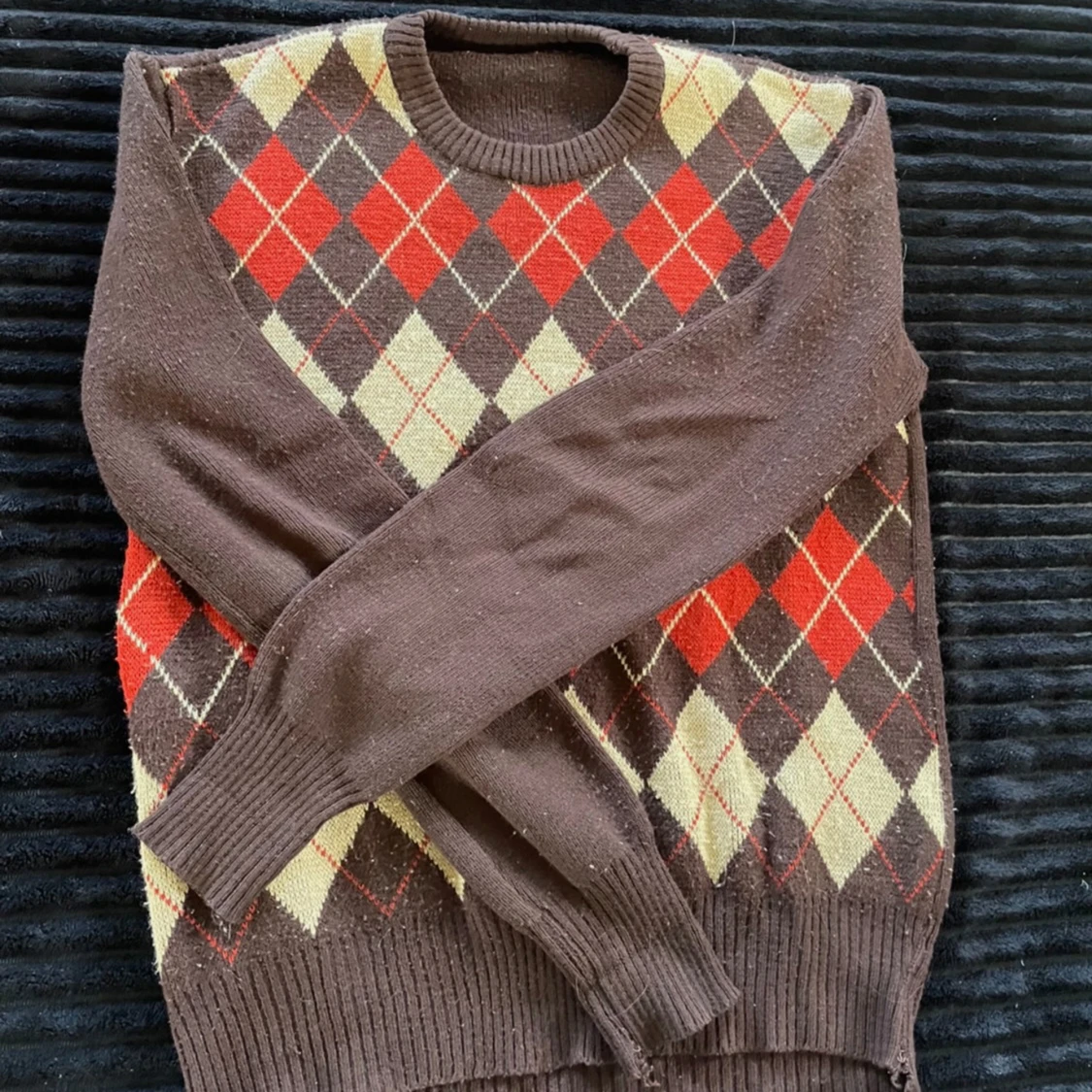 Vintage rutad tjocktröja - 92