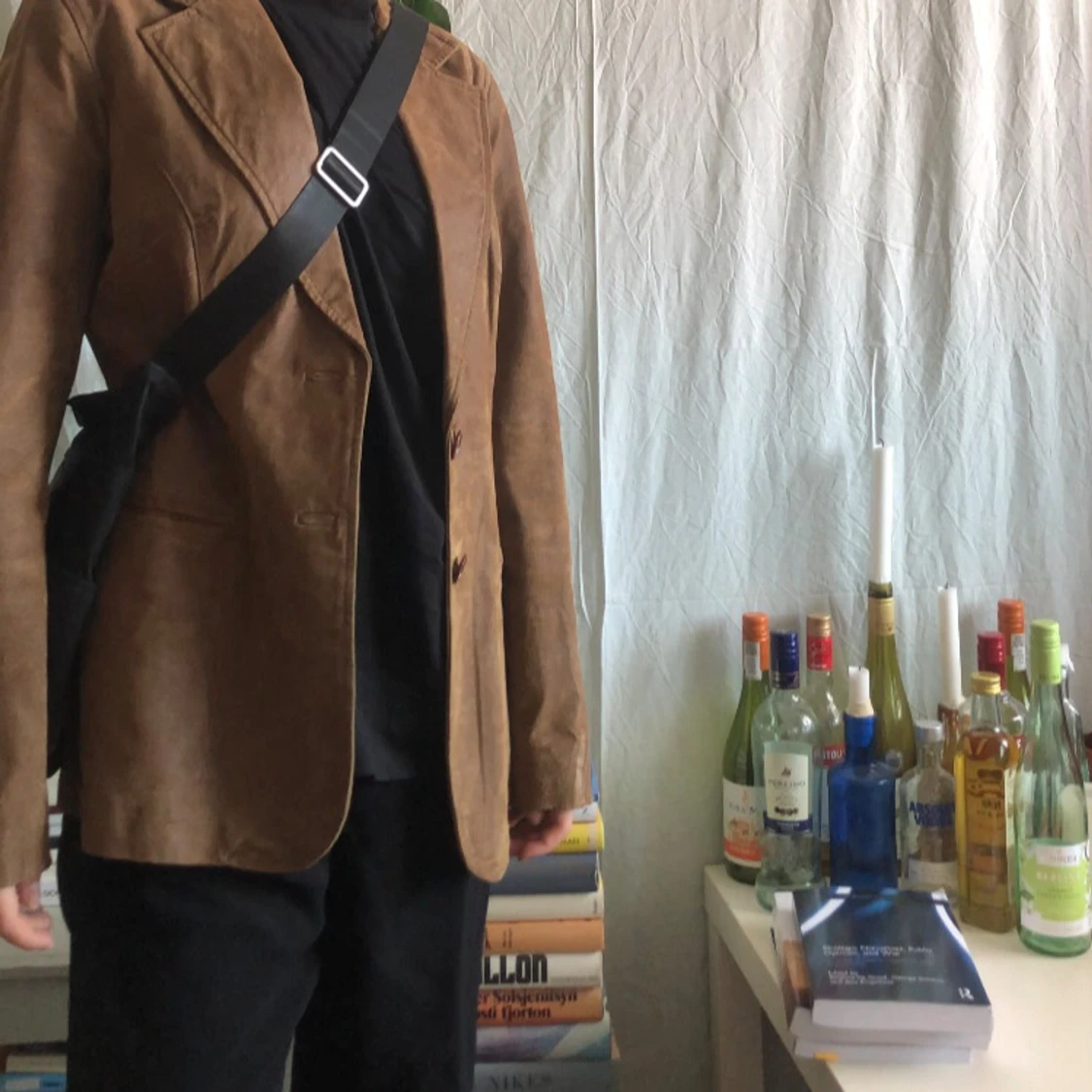 Kavaj i skinn/mocka imitation - 91