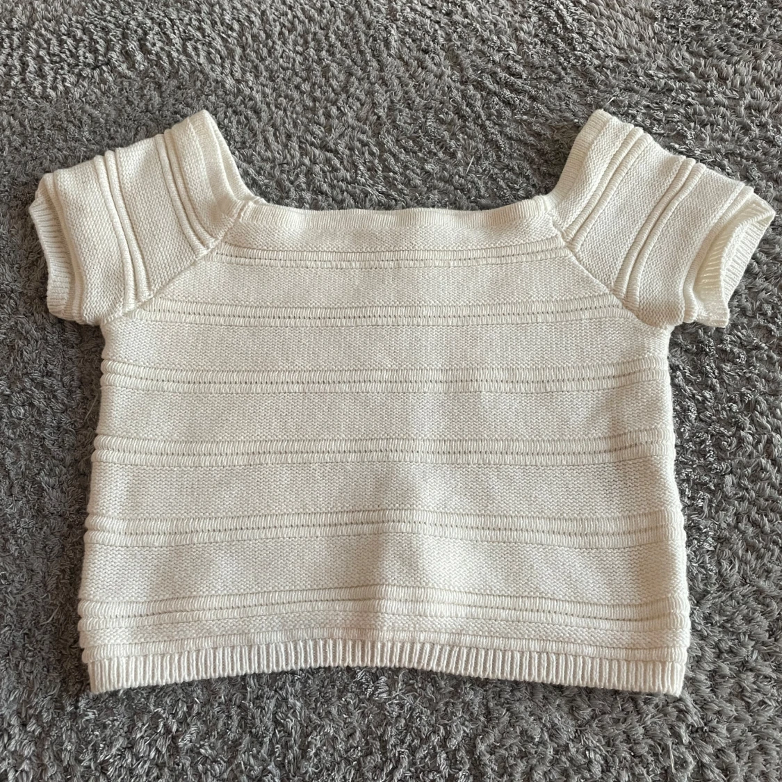 Vit stickad topp 