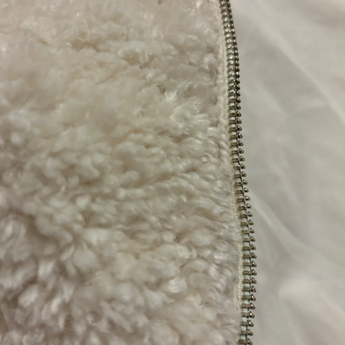 Vit/beige teddyjacka - 91