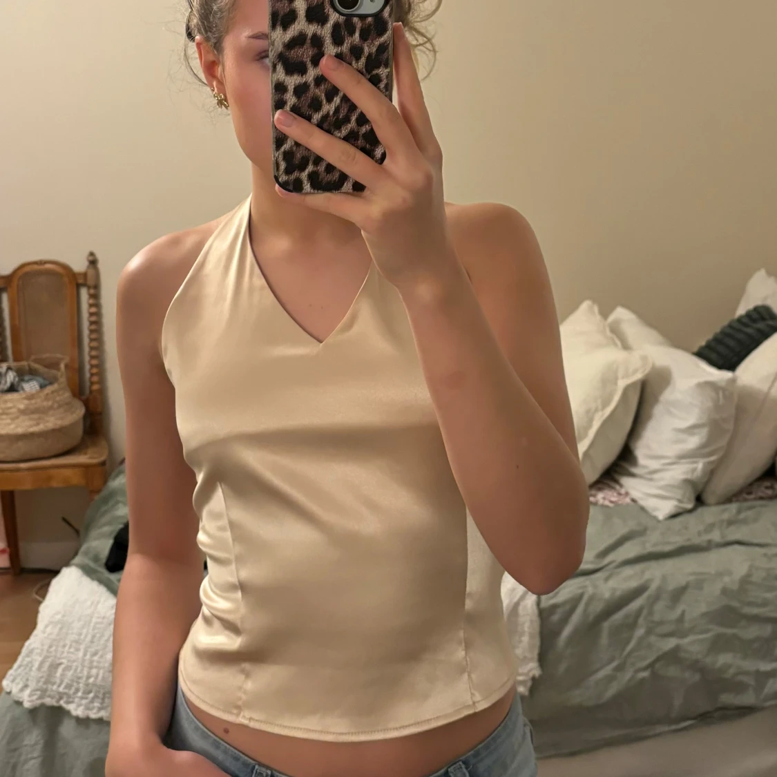 Beige halterneck korsett - 91