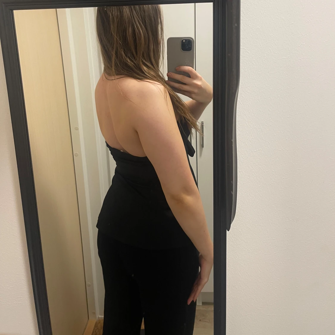 Svart tubtopp med knyt - 90