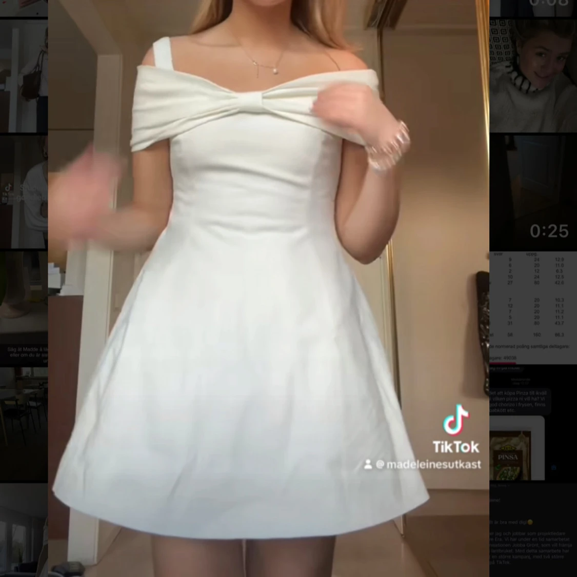 Vit offshoulder klänning