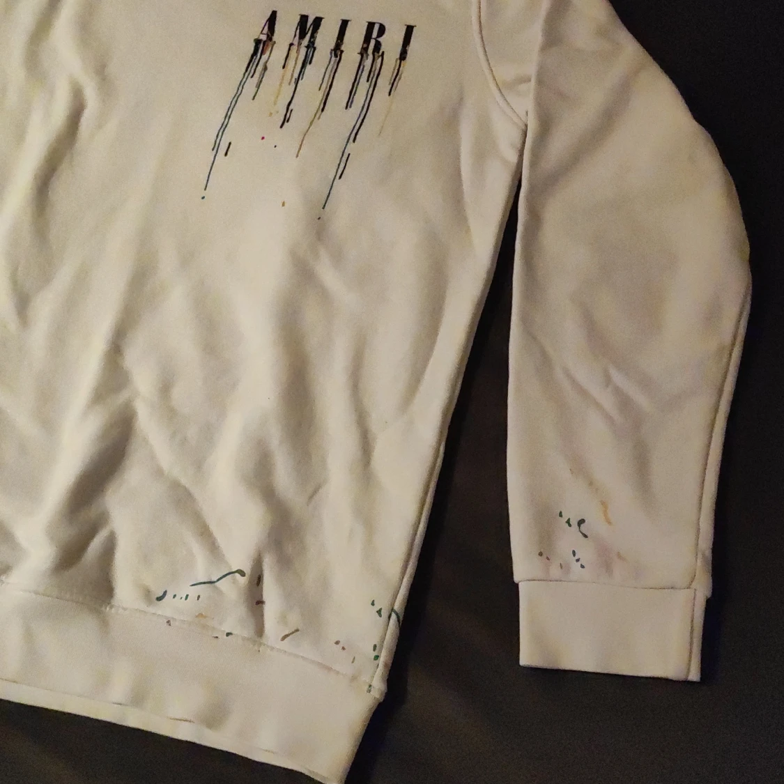 Vit tröja från Amiri med färgstänk - 91