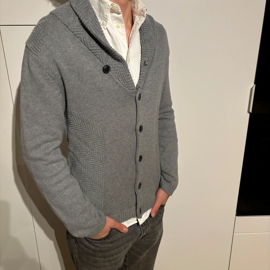 H&M kofta grå M - 90