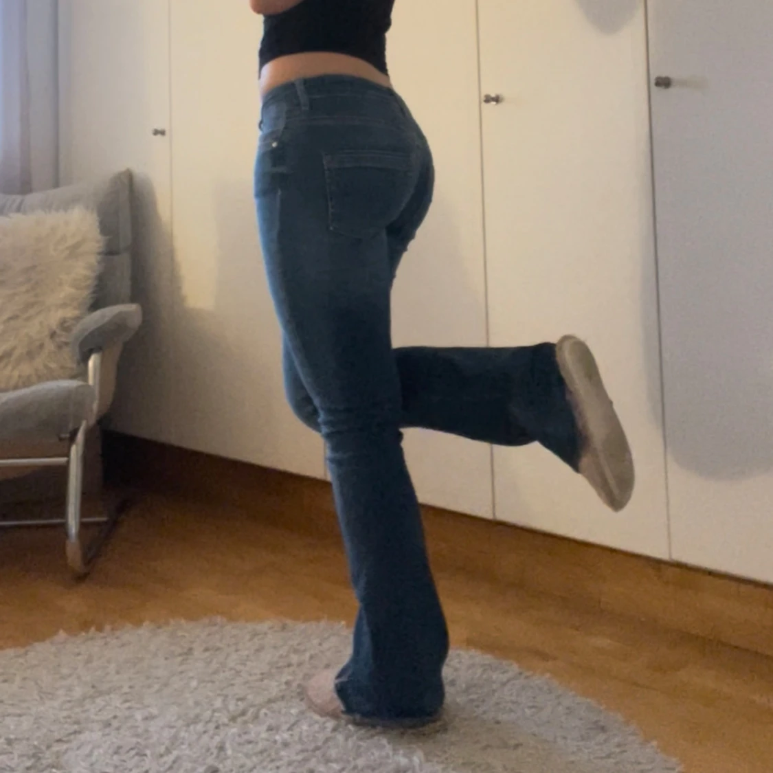 Blå bootcut jeans - 93