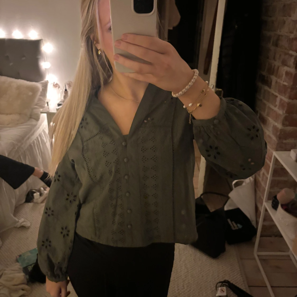 Grön blus från zara - 90