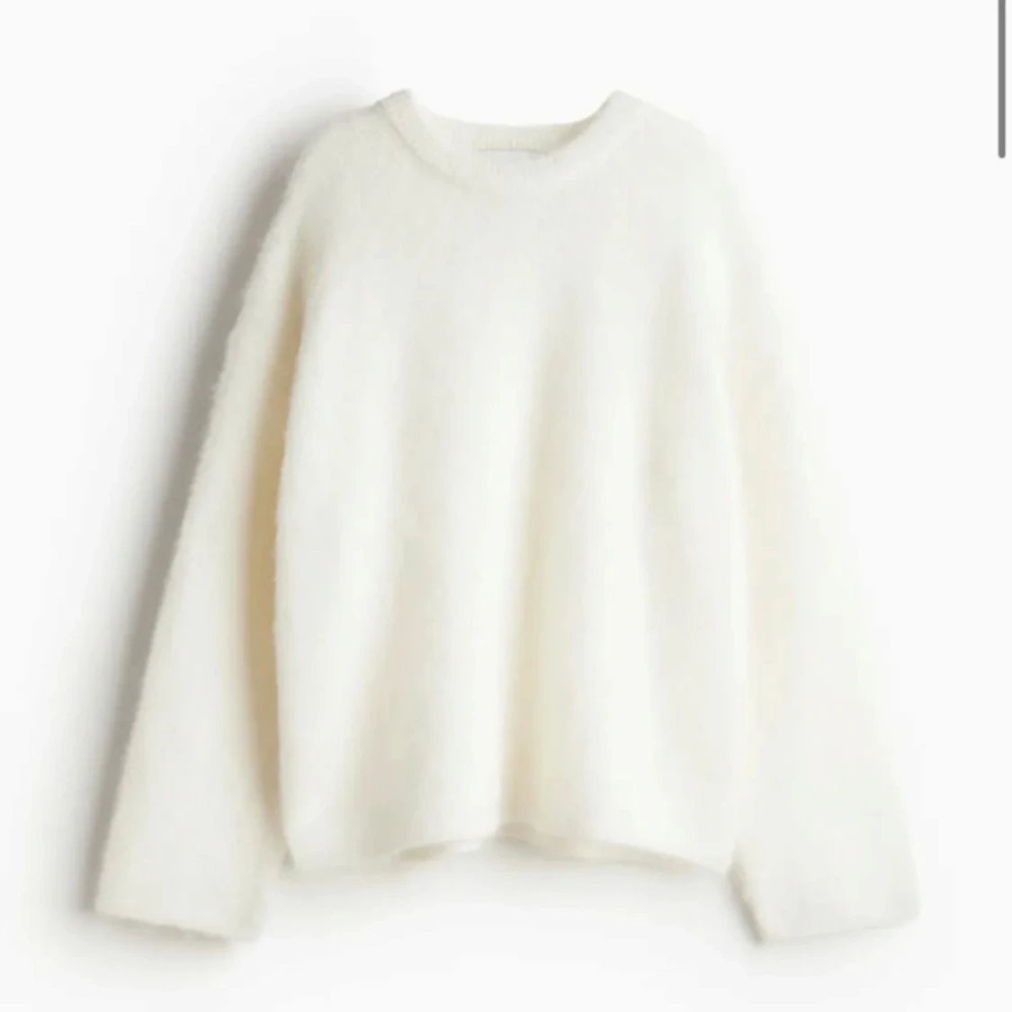 Vit stickad tröja - 90