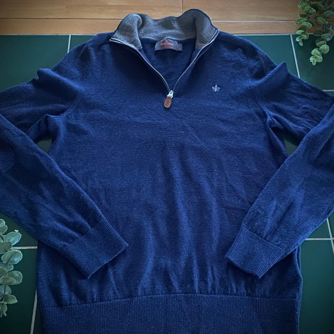 Mörkblå halfzip från Morris - 90