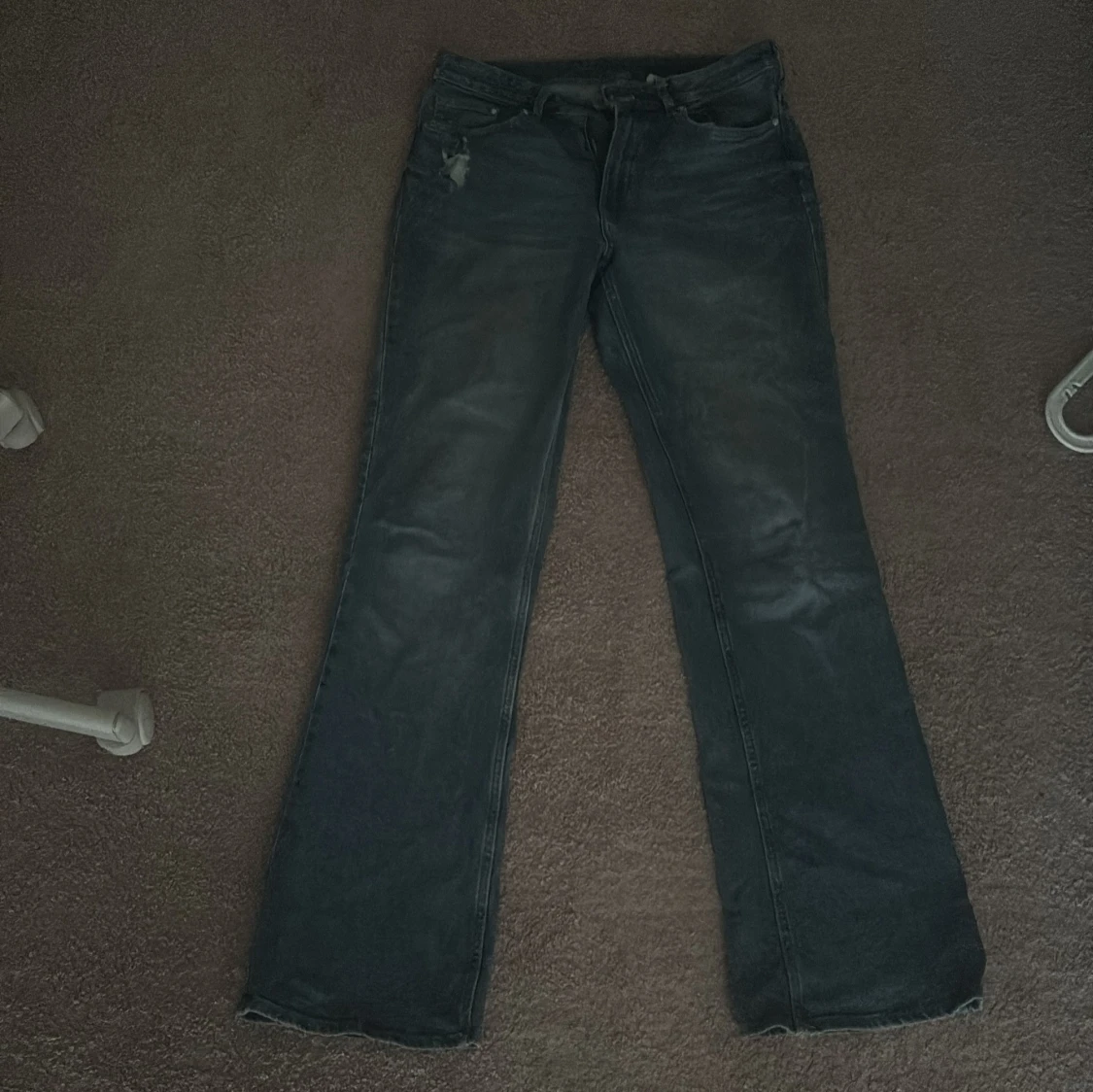 Blå bootcut jeans - 2