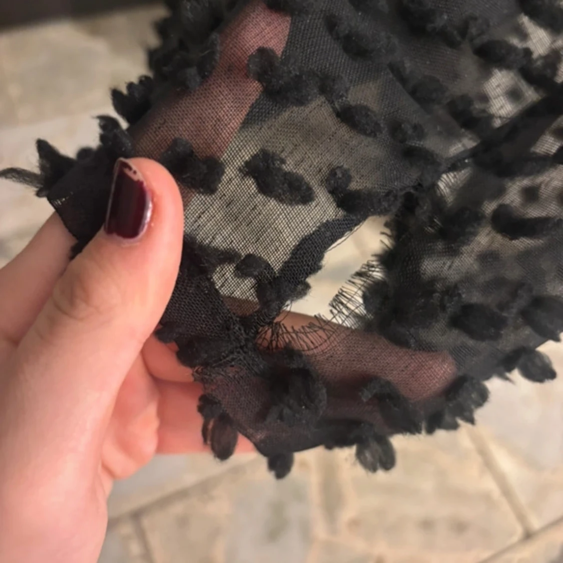 Svart transparent topp från Pieces - 90