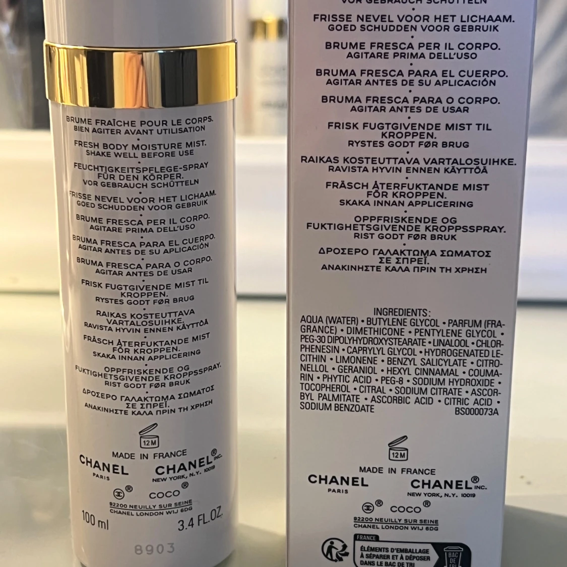 Chanel fresh body moisture mist  - 91