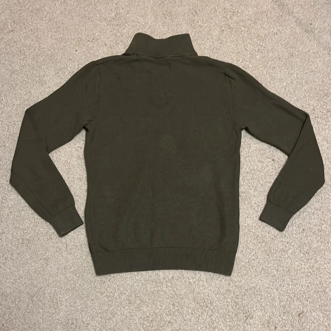 Olivgrön quarter zip Bondelid - 92