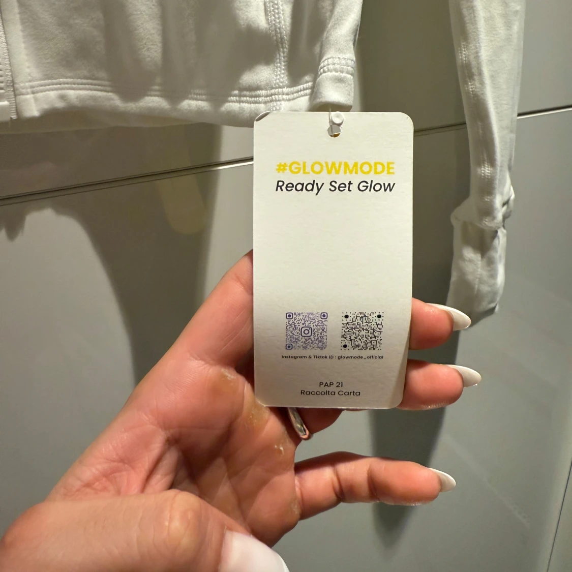 Vit tränings jacka från Glowmode - 92