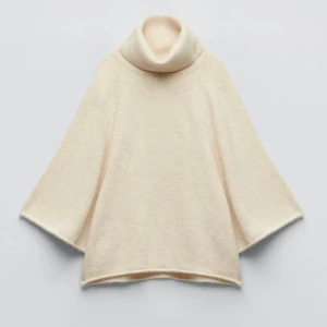 Stickad polotröja  - Stickad tröja med vida armar, storlek s/m💕uppsydd lite