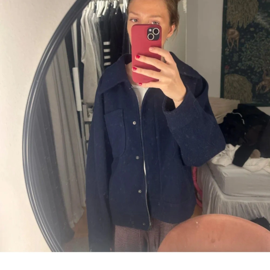 Blå oversized jacka M - 90