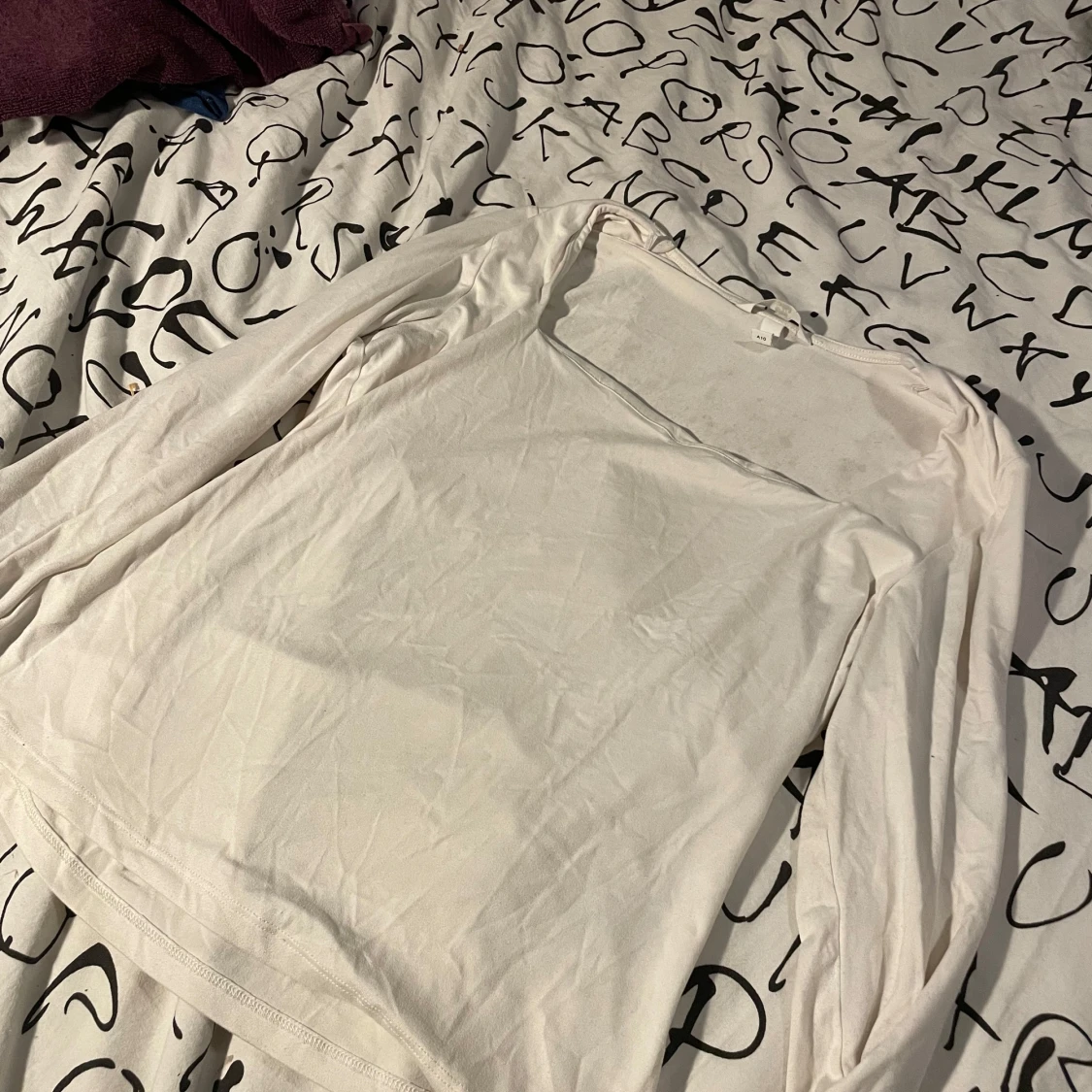 Vit långärmad topp från H&M - 90