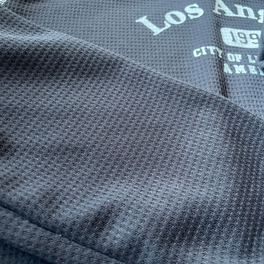 Mörkblå långärmad topp med tryck - 91