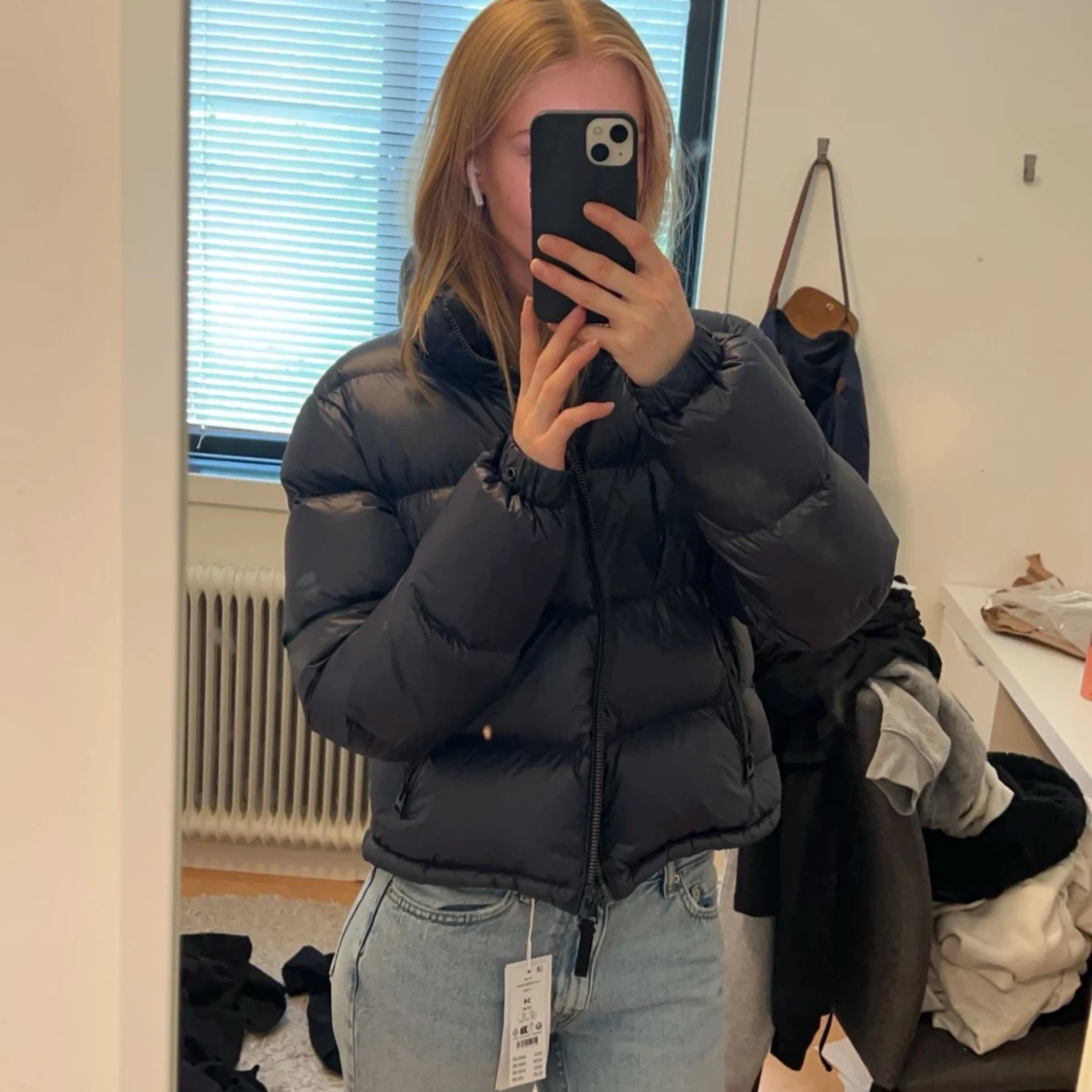 Glansig marinblå jacka! - 91